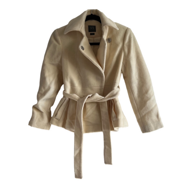 A|X Armani Exchange Cream Coat Size  XS Women's - Picture 1 of 10